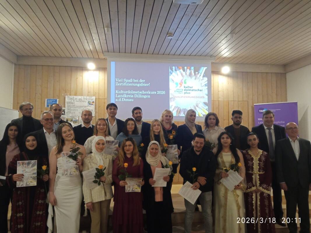 Zertifizierung des Jahrgangs "Kulturdolmetscher plus - Sharing Empowerment"