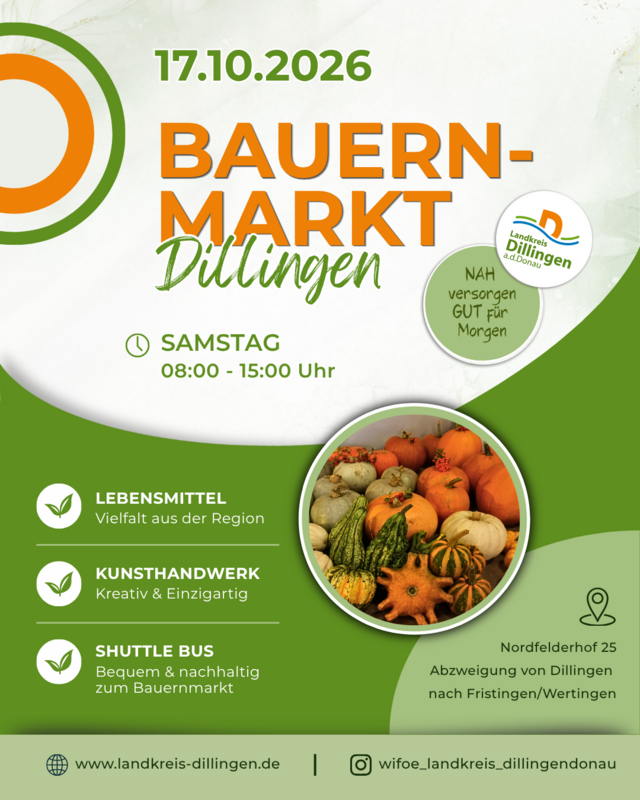 23. Bauernmarkt 2026 in Dillingen 