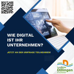 Grossansicht in neuem Fenster: Heimat gestalten: Landkreis Dillingen startet eine Online-Umfrage zur Digitalisierung für kleine und mittelgroße Unternehmen!_Foto